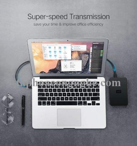 Ugreen 10354 0.5M màu Đen Cáp sạc truyền dữ liệu USB 2.0 sang MINI USB đầu mạ vàng US132 30010354